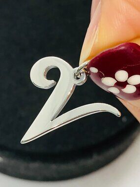 James Avery Large Script Initial V Charm